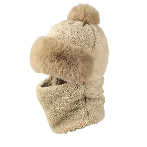 Integrated Beanie Hat and Scarf