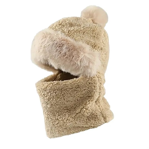Integrated Beanie Hat and Scarf
