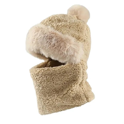 Integrated Beanie Hat and Scarf