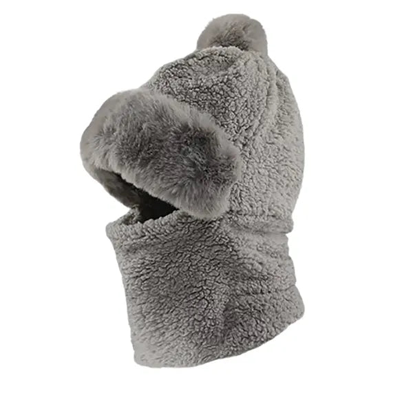 Integrated Beanie Hat and Scarf