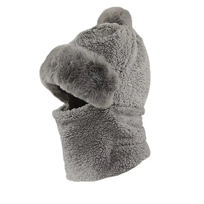 Integrated Beanie Hat and Scarf