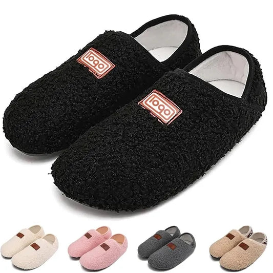 Warm Anti Slip Cotton Slippers w/ Covered Heels