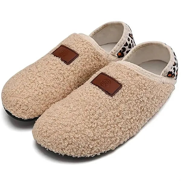 Warm Anti Slip Cotton Slippers w/ Covered Heels