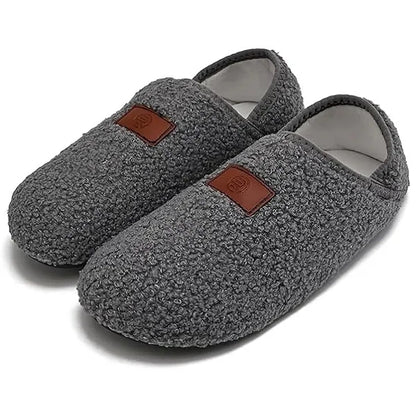 Warm Anti Slip Cotton Slippers w/ Covered Heels