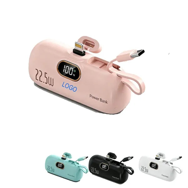 5000mAh 22.5W Super Fast Charging Capsule Power Bank