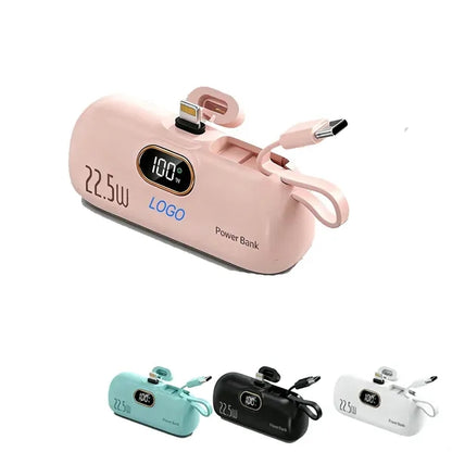 5000mAh 22.5W Super Fast Charging Capsule Power Bank