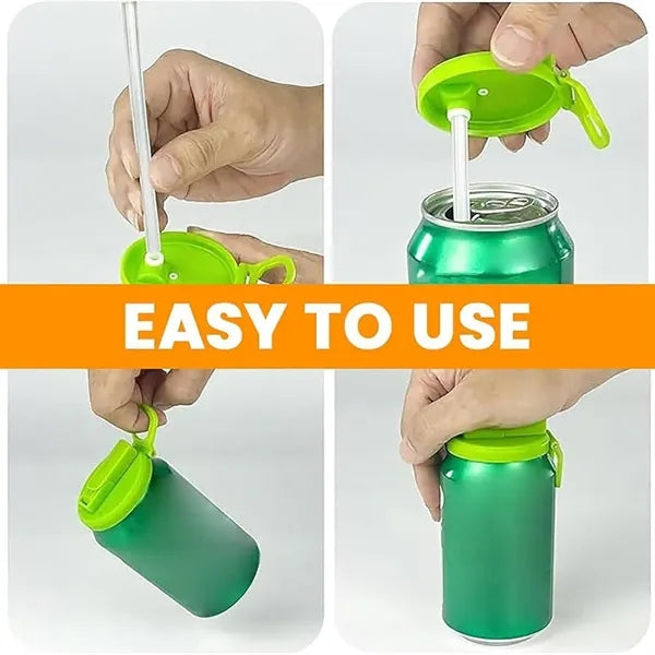 Can Lids W/ Straw
