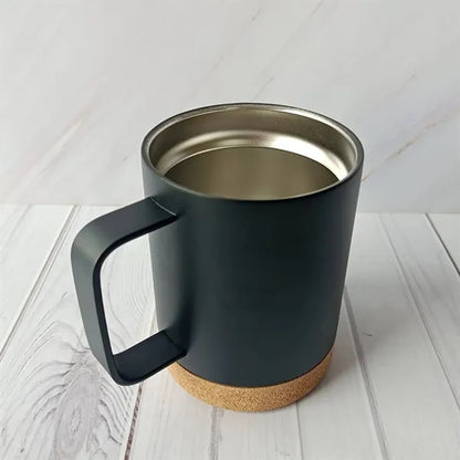 Double Layer Stainless Steel Mug w/ Cork Base Pad