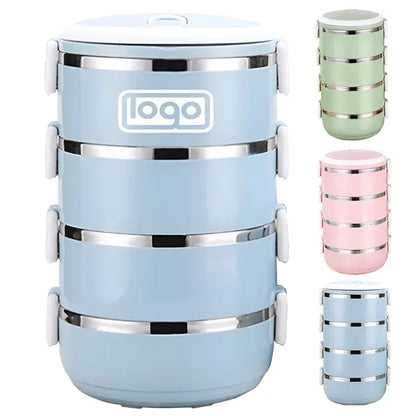 Multi-layer Round Insulated Lunch Box