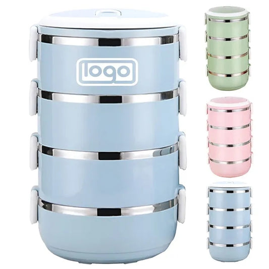 Multi-layer Round Insulated Lunch Box