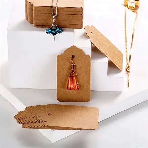 100 Per Pack Kraft Paper Hang Tags Gift Card Label