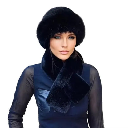 Plush Ear Warmer Hat & Scarf Set