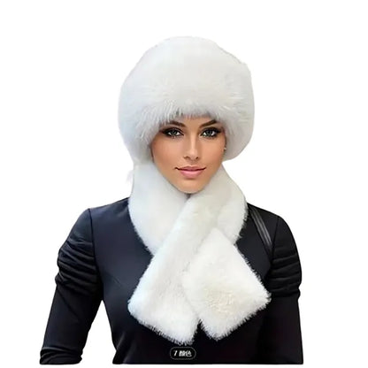 Plush Ear Warmer Hat & Scarf Set