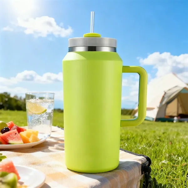 64oz Tumbler Double-Wall Insulated Cup with Straw