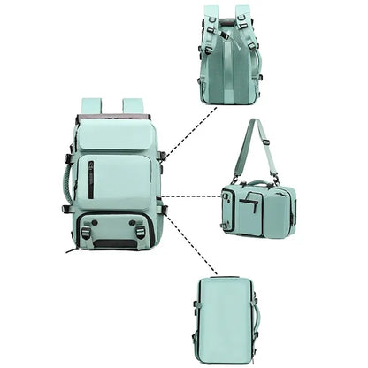 Waterproof Travel Nylon Backpack W/ Usb Port