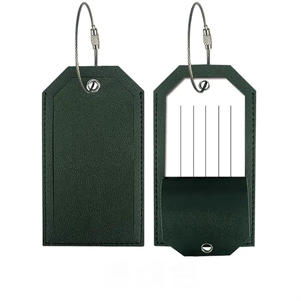 Metal Lanyard Leather Luggage Tag