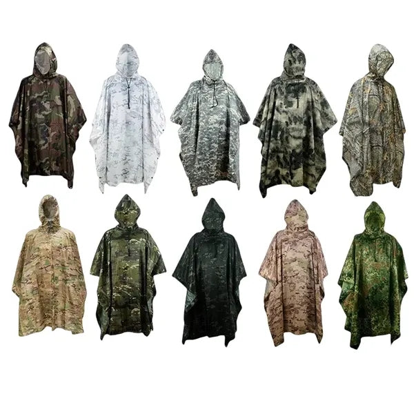 Waterproof Rain Poncho with Hood