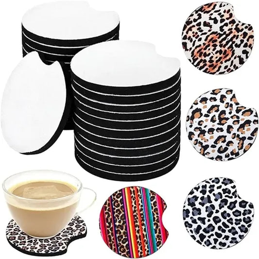Sublimation Blank Rubber Car Coasters