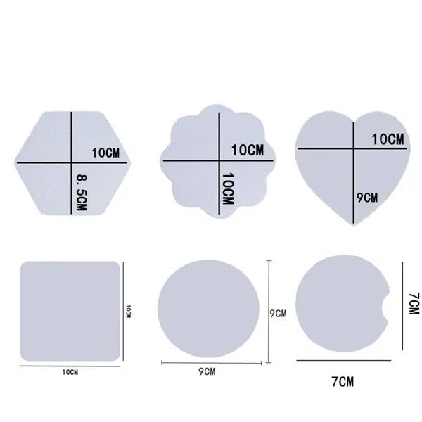 Sublimation Blank Rubber Car Coasters