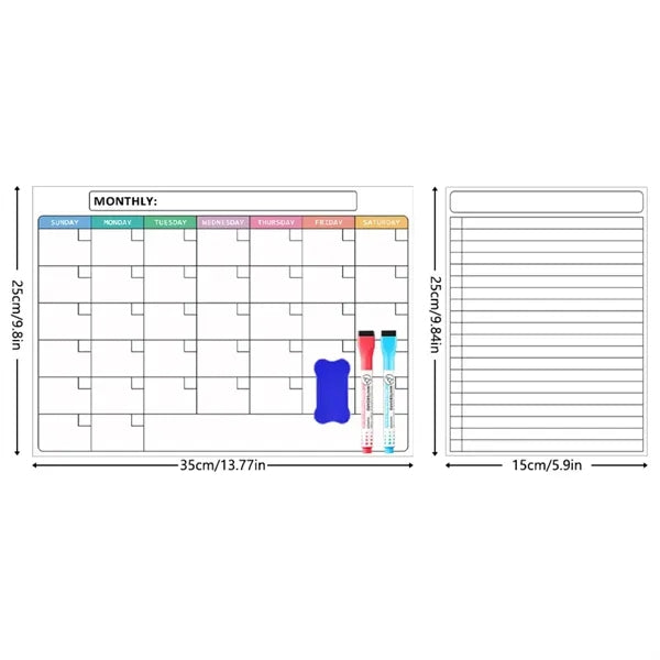 Magnetic Monthly Fridge Calendar