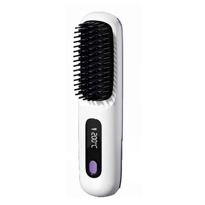 Cordless Portable Hair Straightening Brush