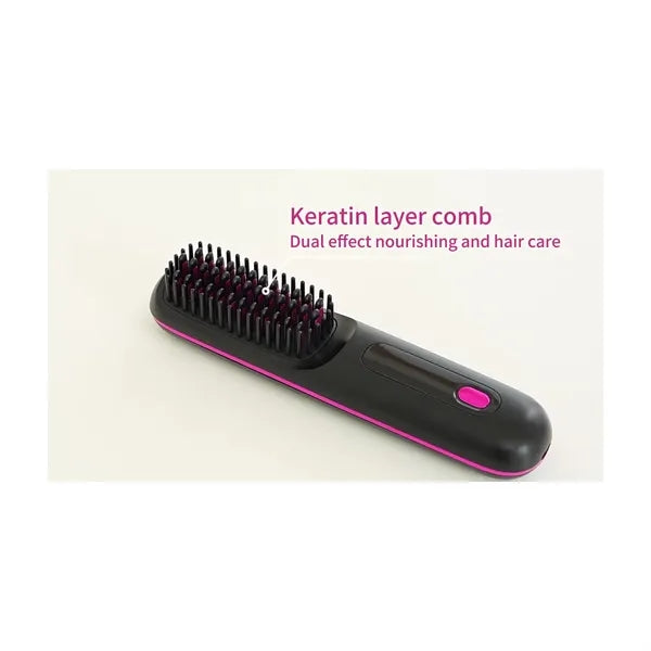 Cordless Portable Hair Straightening Brush