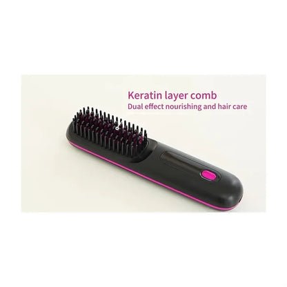 Cordless Portable Hair Straightening Brush