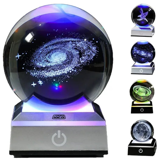Illuminated Crystal Ball Ornament