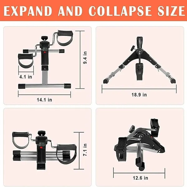 Folding Pedal Exerciser W/ Electronic Display