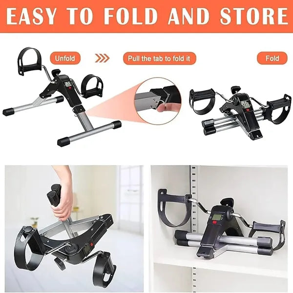 Folding Pedal Exerciser W/ Electronic Display