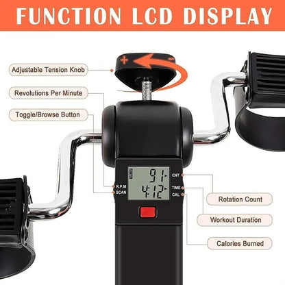 Folding Pedal Exerciser W/ Electronic Display