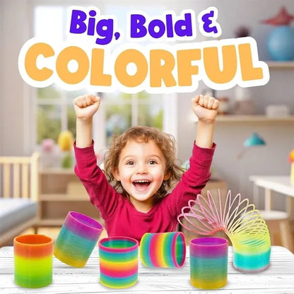 Kids Rainbow Plastic Coil Spring