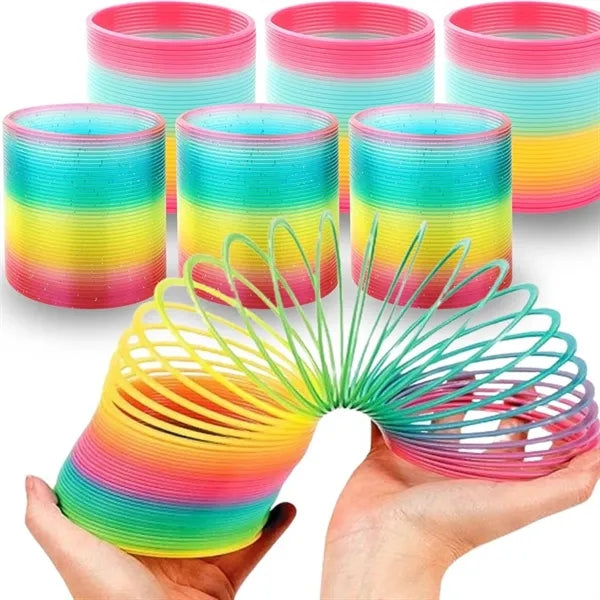 Kids Rainbow Plastic Coil Spring