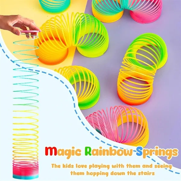 Kids Rainbow Plastic Coil Spring
