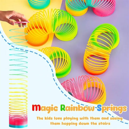 Kids Rainbow Plastic Coil Spring