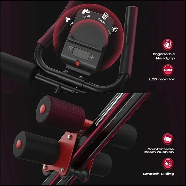 Foldable Home Fat-Burning Abdominal Fitness Roller Machine