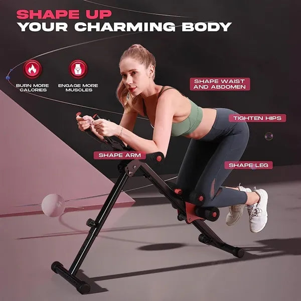 Foldable Home Fat-Burning Abdominal Fitness Roller Machine