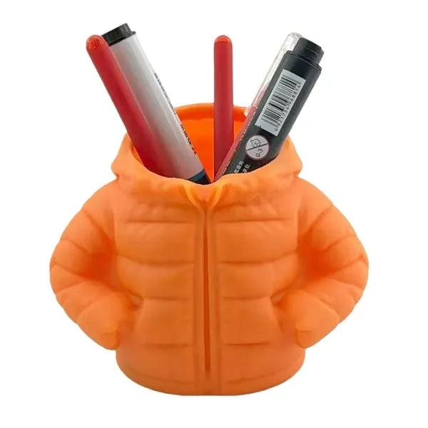 Puffer Jacket Pen Holder Desk Organizer