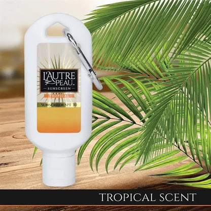 Tropical SPF-30 Sunscreen with Carabiner, 2oz