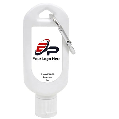 Tropical SPF-30 Sunscreen with Carabiner, 2oz