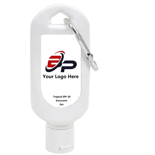 Tropical SPF-30 Sunscreen with Carabiner, 2oz