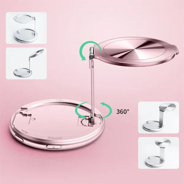 Magnetic Selfie Ring Light with Mirror and Phone Stand