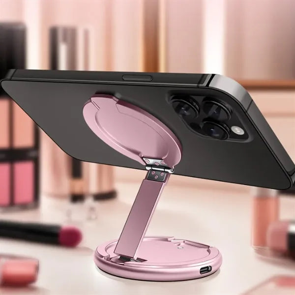 Magnetic Selfie Ring Light with Mirror and Phone Stand