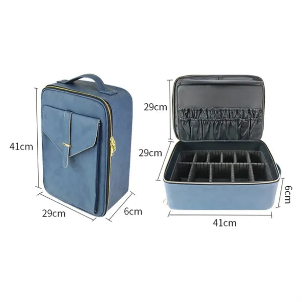 Travel Makeup Case Organizer Bag with Dividers