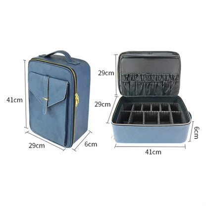 Travel Makeup Case Organizer Bag with Dividers