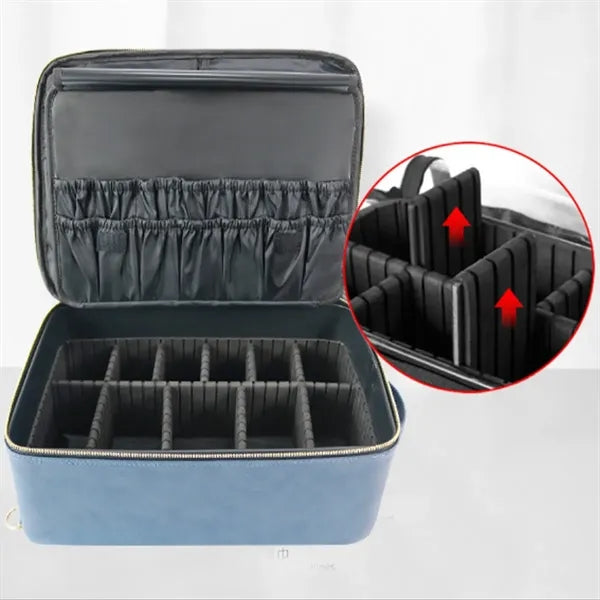 Travel Makeup Case Organizer Bag with Dividers