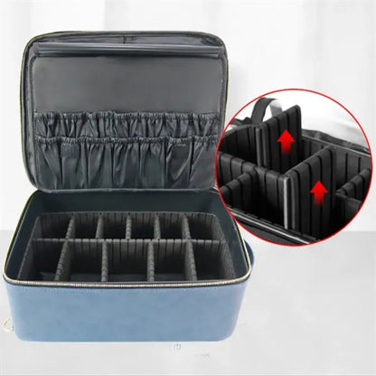 Travel Makeup Case Organizer Bag with Dividers