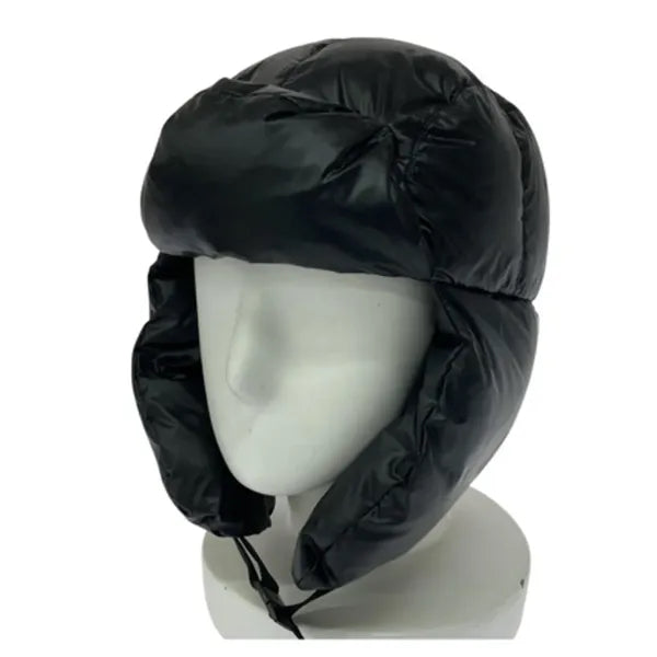Winter Leather Trapper Hat with Ear Flaps