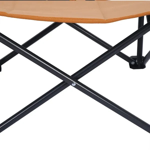 Double Folding Camping Chair with Armrest and Cup Holders
