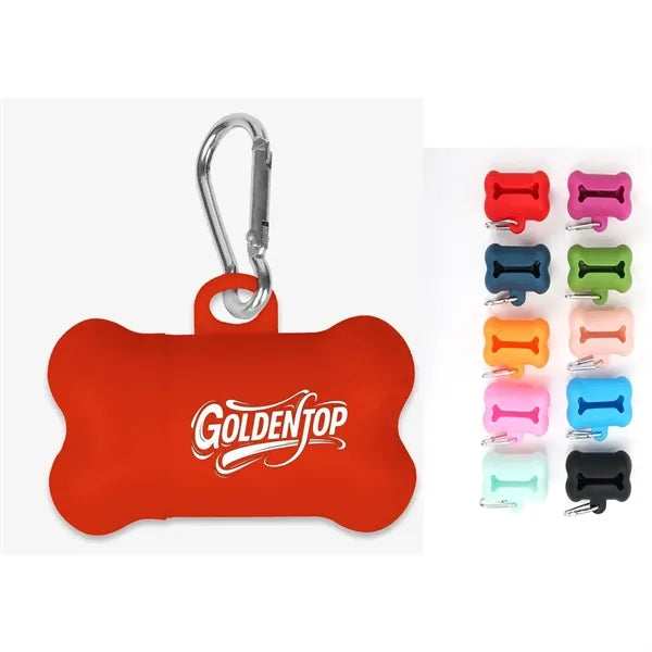 Silicone Bone Shape Pet Waste Bag Dispenser Kit